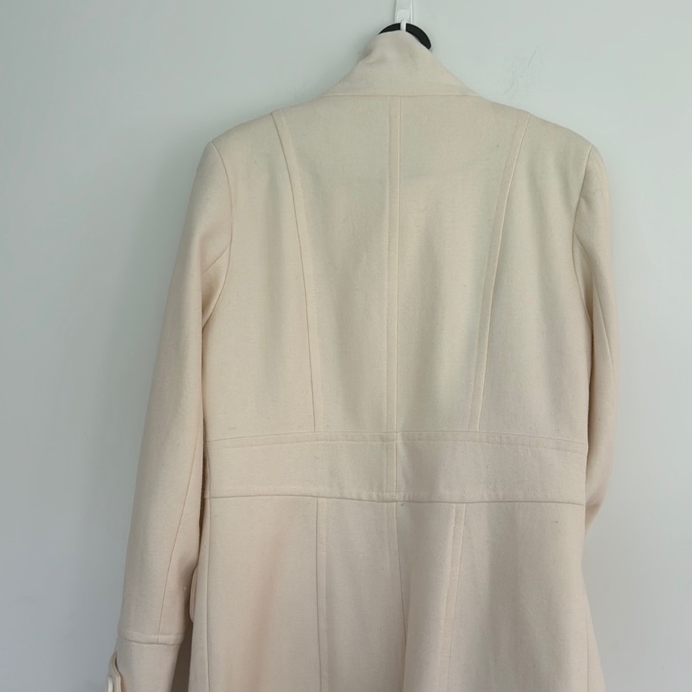 Vintage Reitmans Elegant Cream Women's Wool Blend Coat - Picture 8 of 9